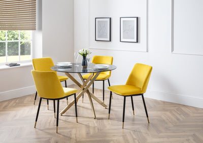 Delaunay Dining Chairs - Mustard (Set Of 2) – Julian Bowen, view 2