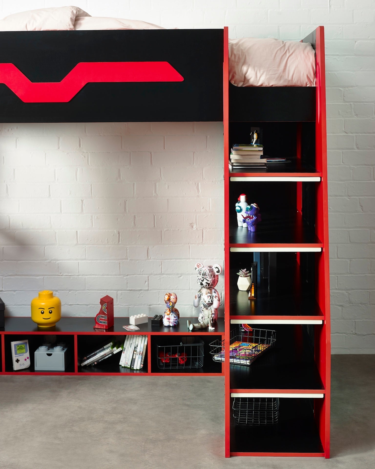 Eagle Single Gaming Highsleeper Bed - Black and Red – Julian Bowen, view 13