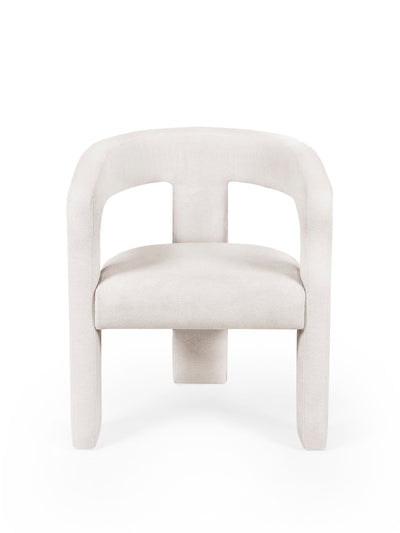 Elara Cream Chenille Upholstered Chair