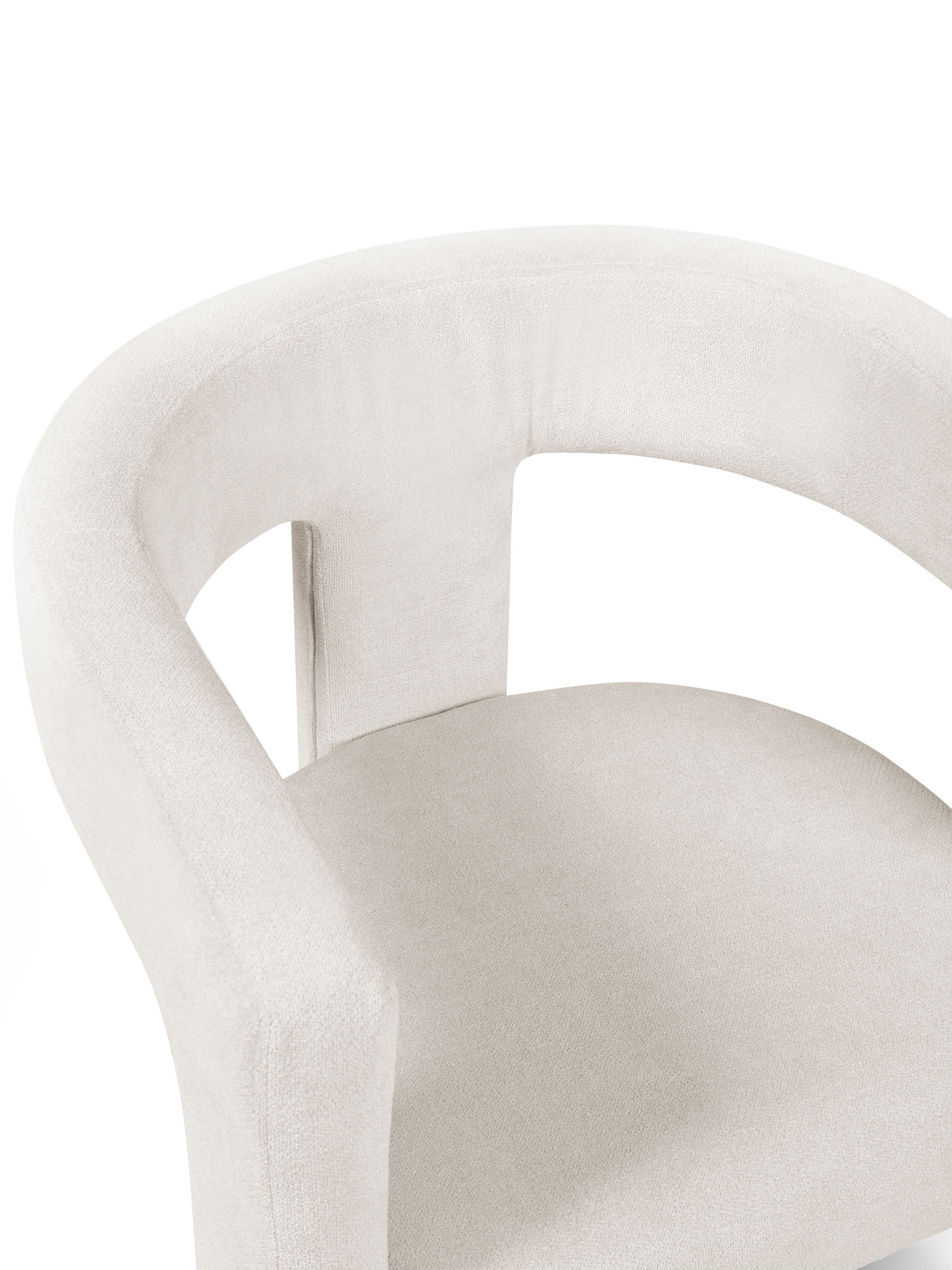 Elara Cream Chenille Upholstered Chair