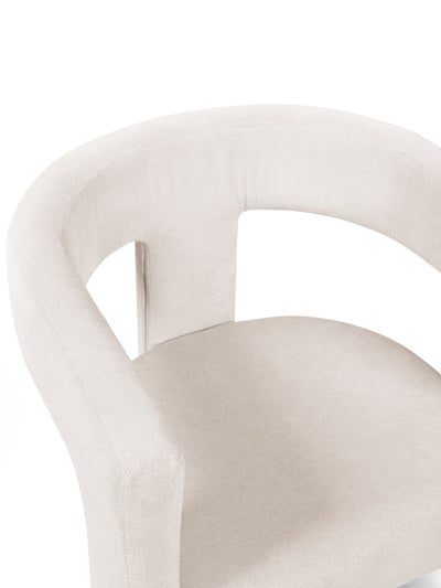 Elara Cream Chenille Upholstered Chair