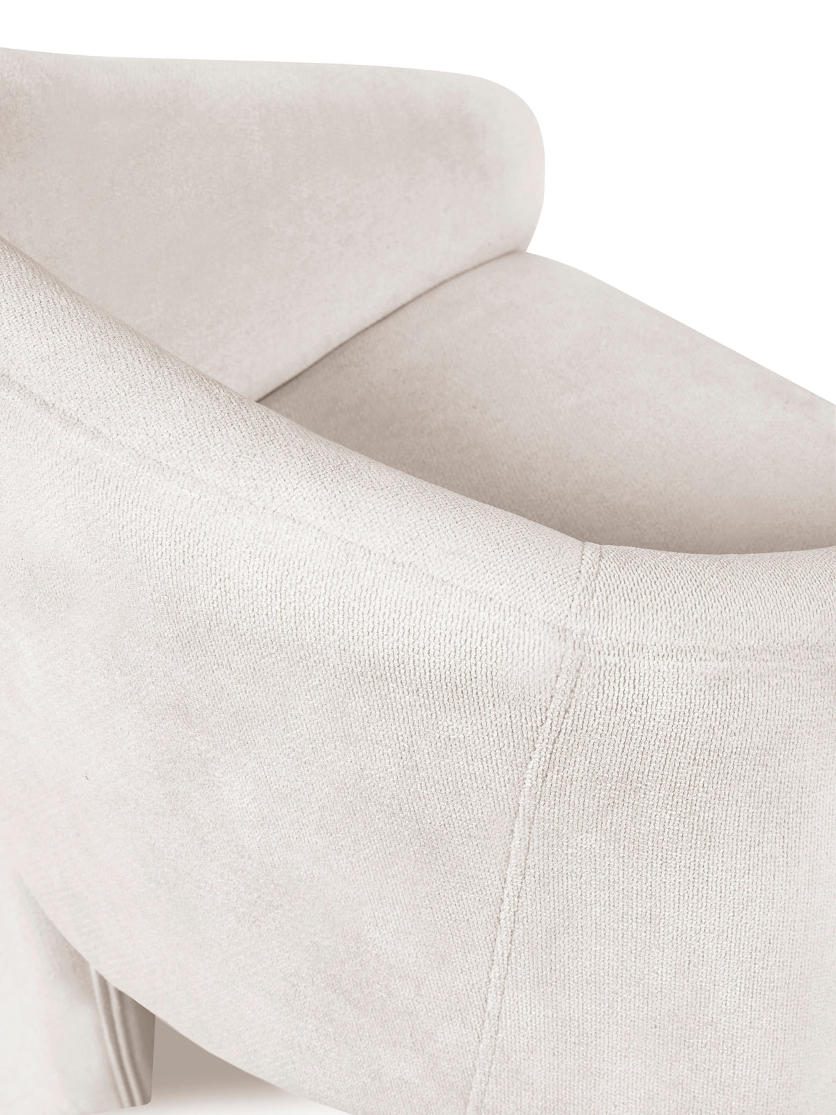 Elara Cream Chenille Upholstered Chair
