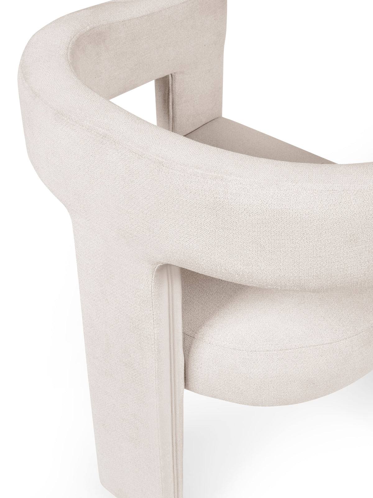 Elara Cream Chenille Upholstered Chair