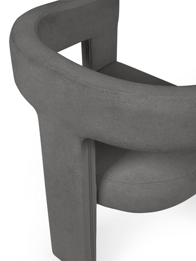 Elara Grey Chenille Upholstered Chair