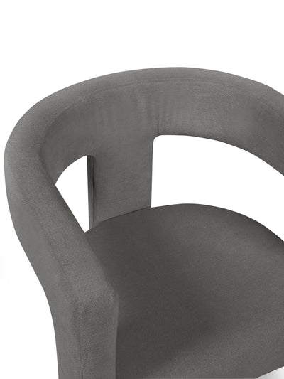 Elara Grey Chenille Upholstered Chair
