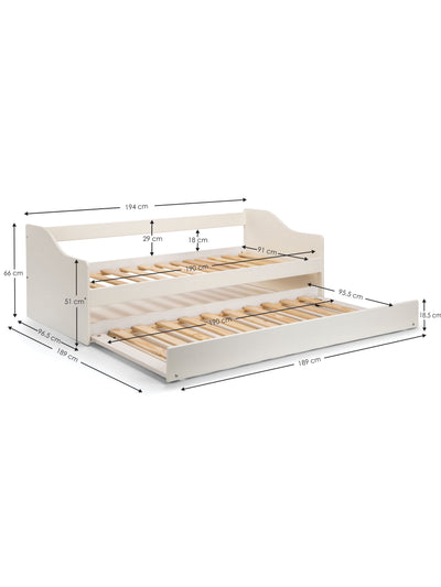 Elba Day Bed - Surf White