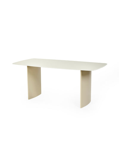 Element Rectangular Glass Table – Matt Cream
