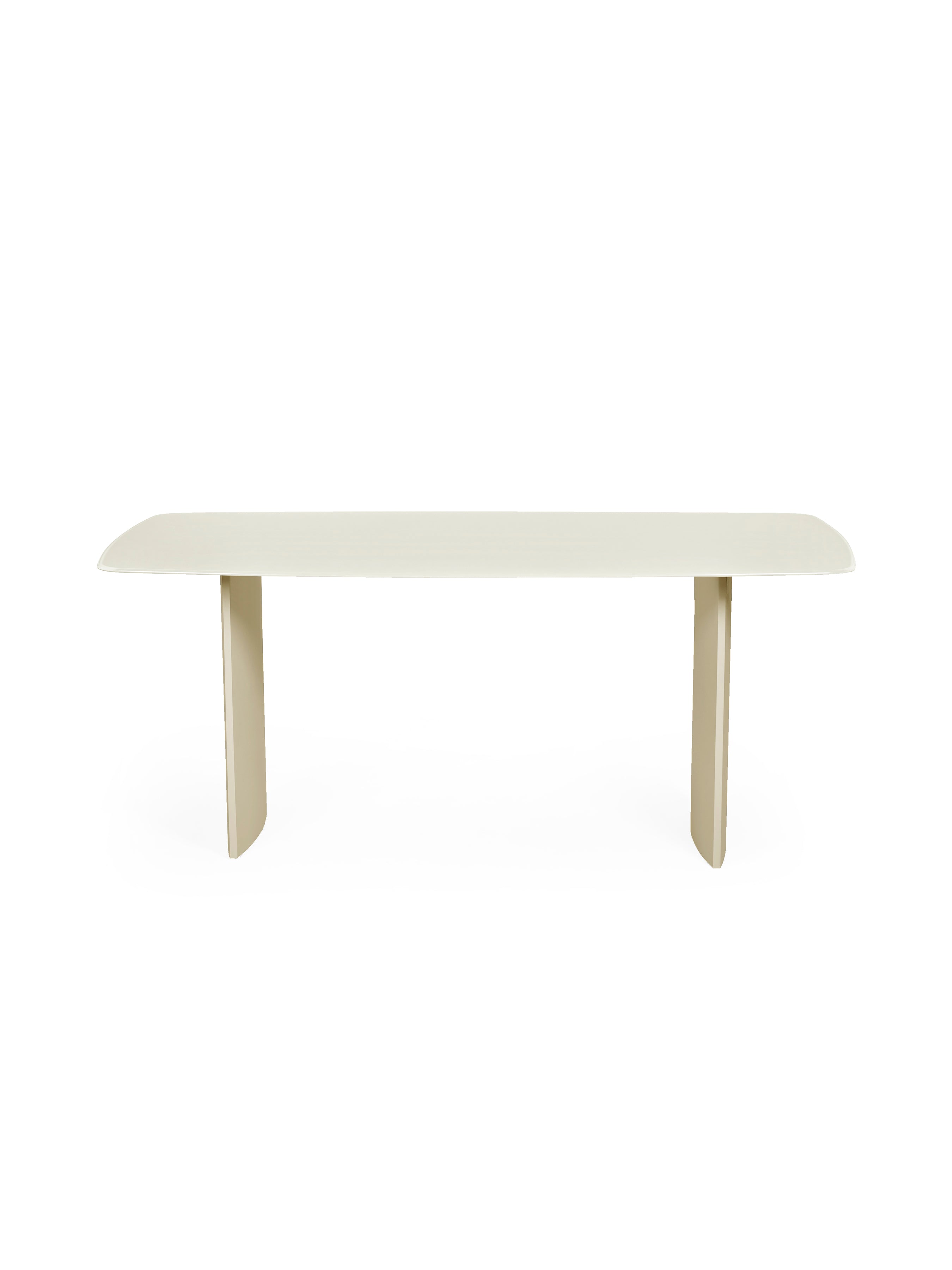 Element Rectangular Glass Table – Matt Cream