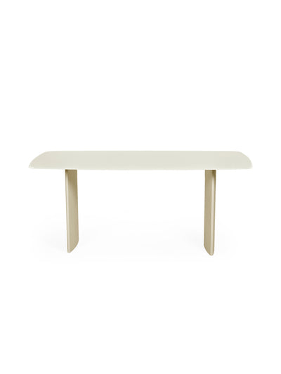 Element Rectangular Glass Table – Matt Cream
