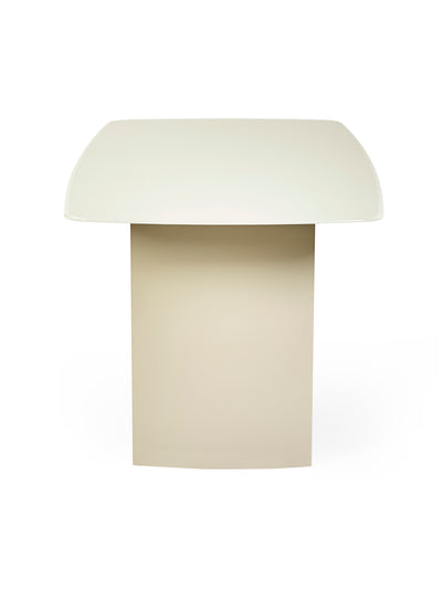 Element Rectangular Glass Table – Matt Cream