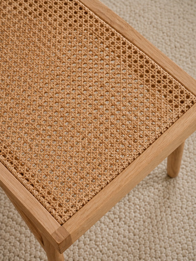 Elodie Rattan Bench – Natural Solid Ash