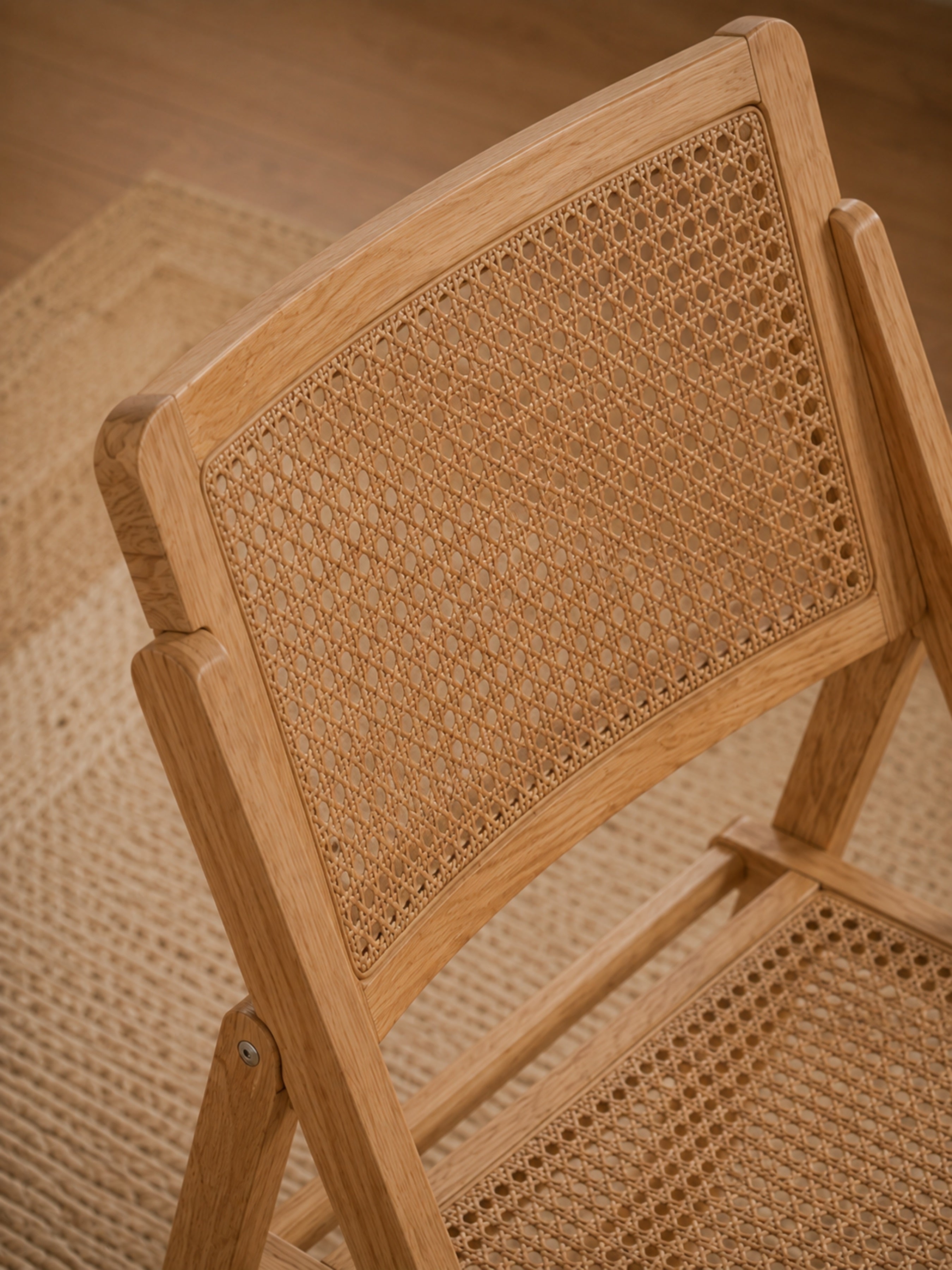Elodie Folding Rattan Chair (Set of 2) – Natural Solid Ash