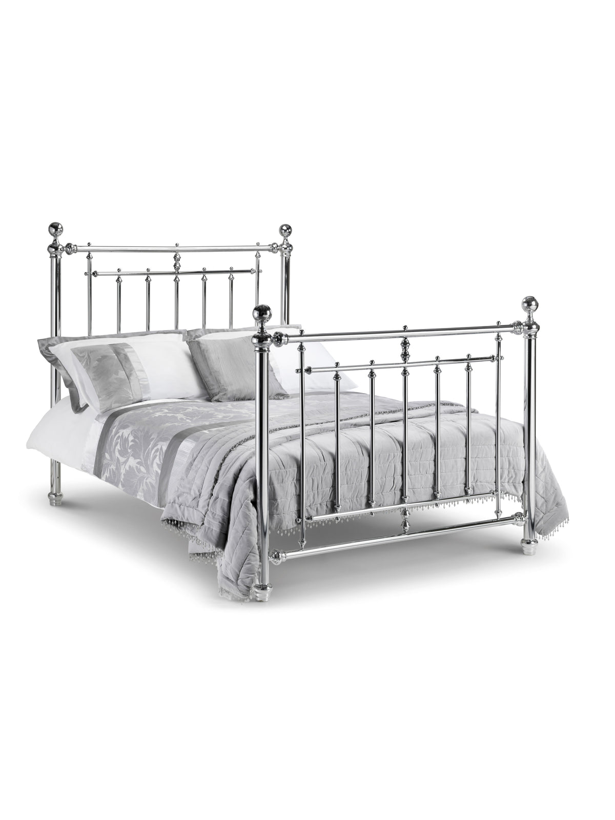 Empress Chrome Bed Metal Bed - Chrome Plated