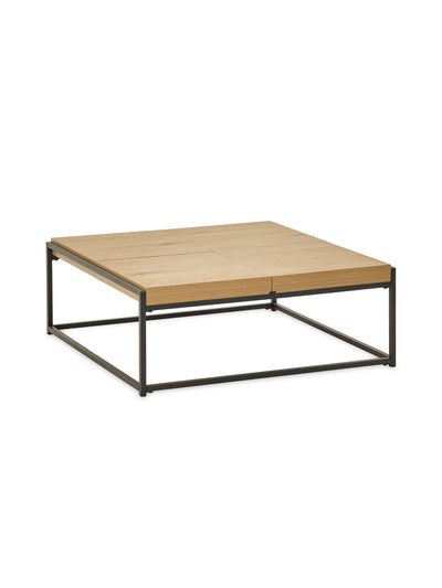Ezra 83cm Square Tray Coffee Table – Light Oak Effect