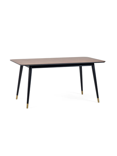 Findlay Rectangular Dining Table - Walnut & Black