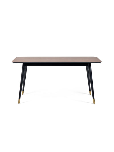 Findlay Rectangular Dining Table - Walnut & Black