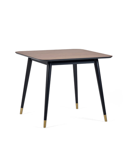 Findlay Square Dining Table - Walnut & Black