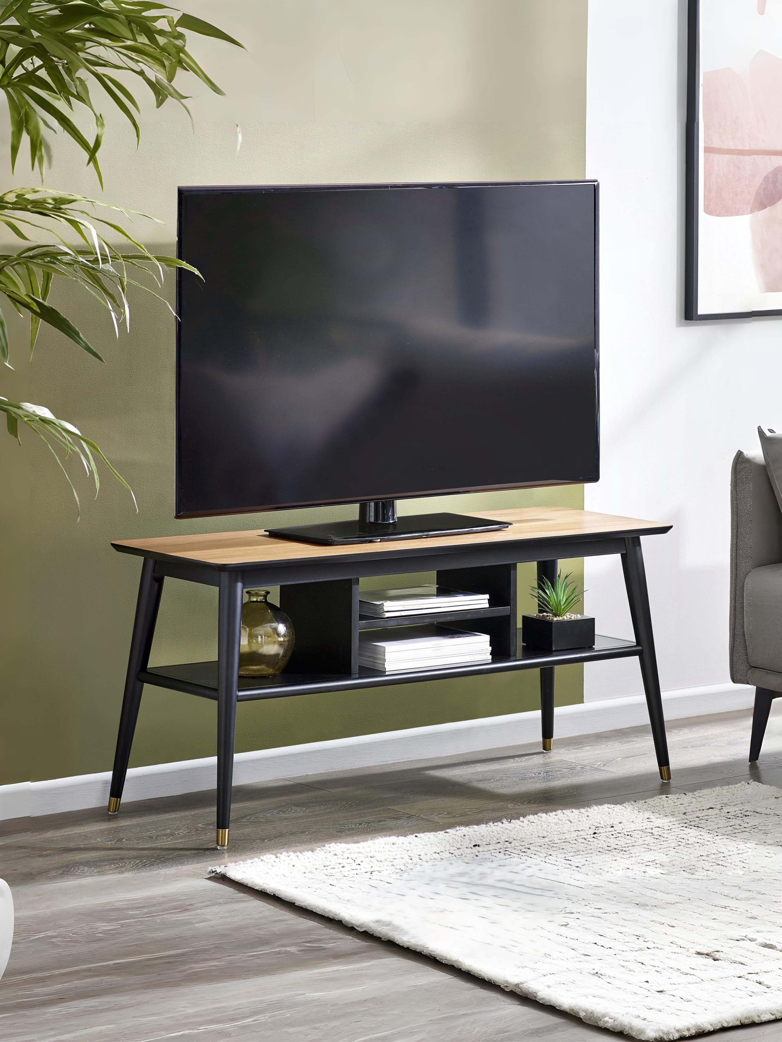 Findlay Media Unit - Walnut & Black