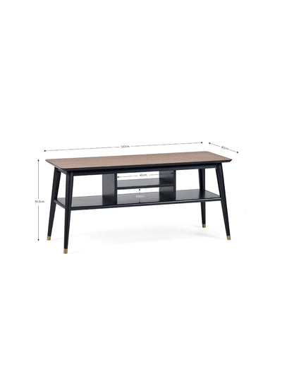 Findlay Media Unit - Walnut & Black