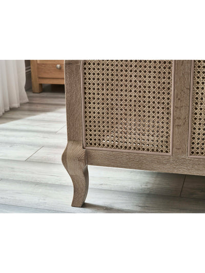 Fleur Rattan Bed - Light Oak