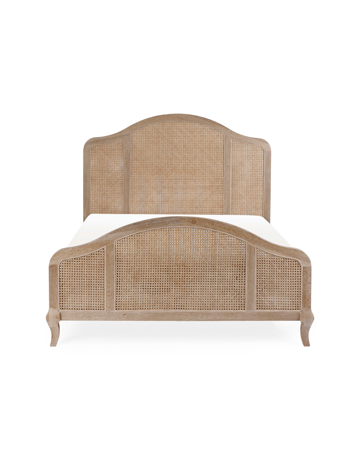 Fleur Rattan Bed - Light Oak