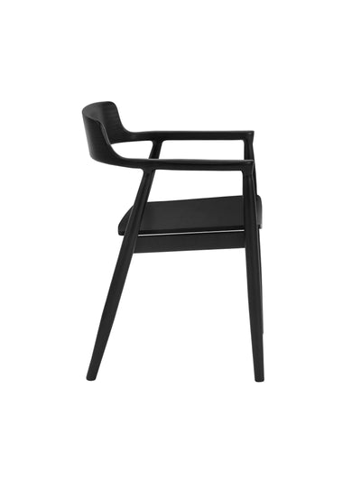 Set of 2 Franklin Dining Chair with Arms – Black Ash Effect