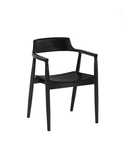 Set of 2 Franklin Dining Chair with Arms – Black Ash Effect