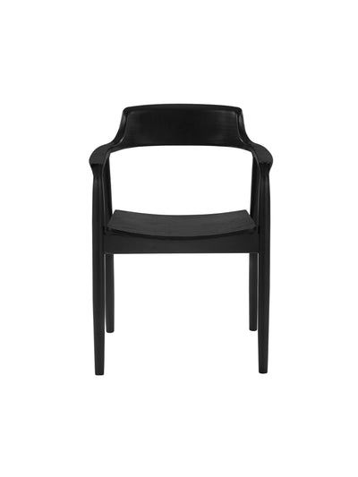 Set of 2 Franklin Dining Chair with Arms – Black Ash Effect