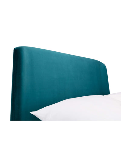 Frida Curved Velvet Bed - Teal