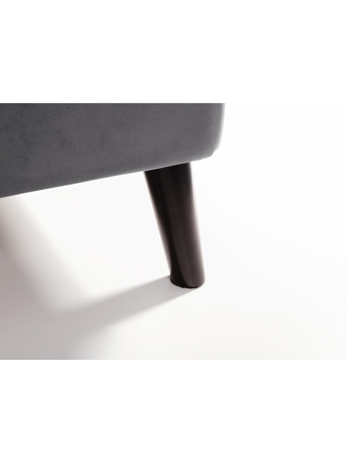 Frida Curved Velvet Bed - Grey