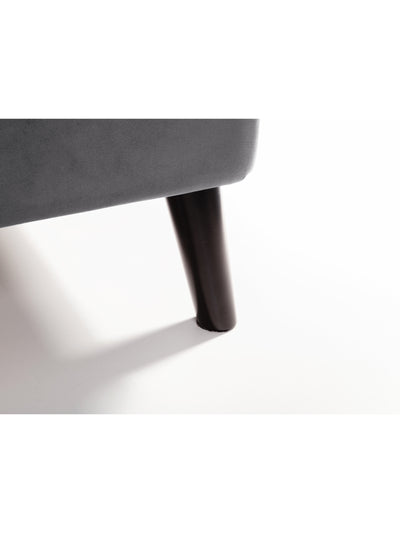 Frida Curved Velvet Bed - Grey