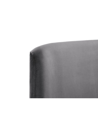 Frida Curved Velvet Bed - Grey