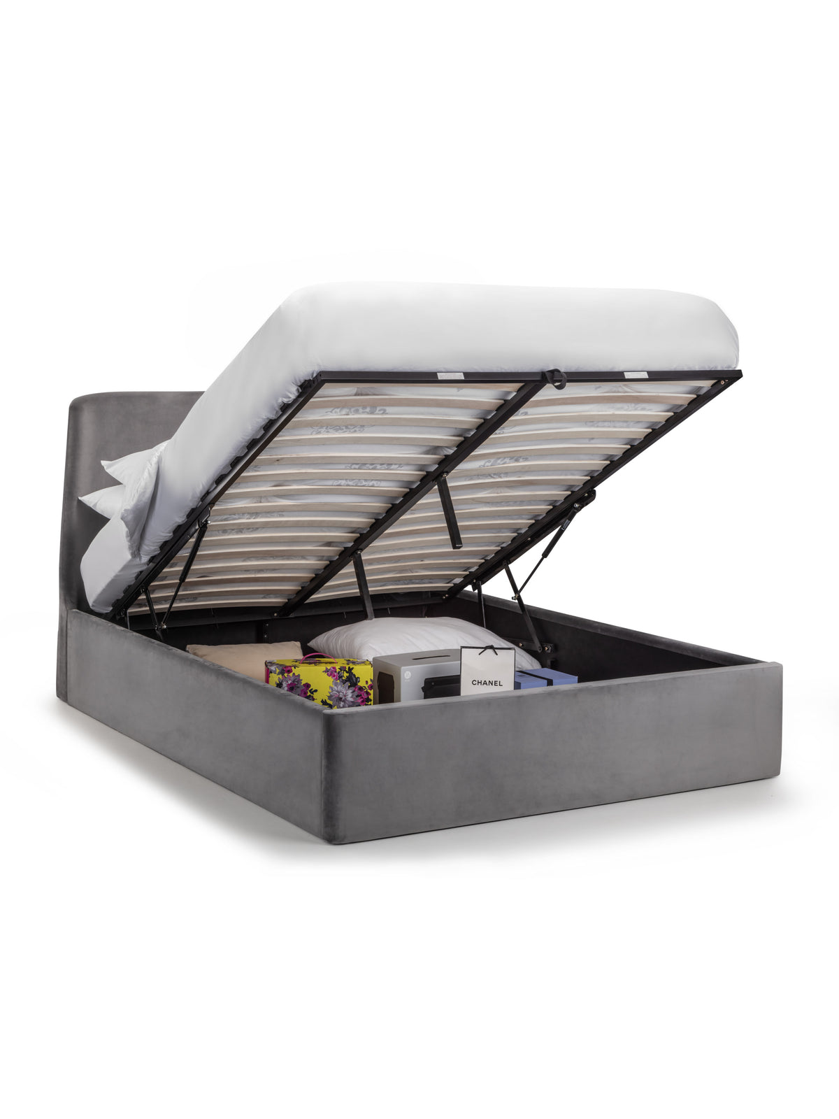 Frida Storage Ottoman Bed - Grey
