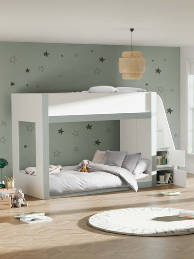 Gaia Bunk Bed - White and Silver