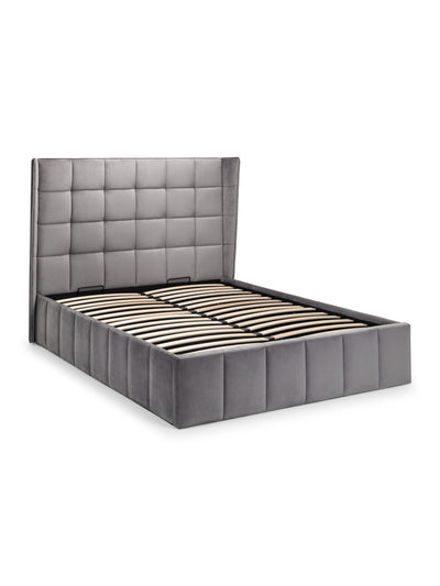 Gatsby Storage Ottoman Bed - Light Grey