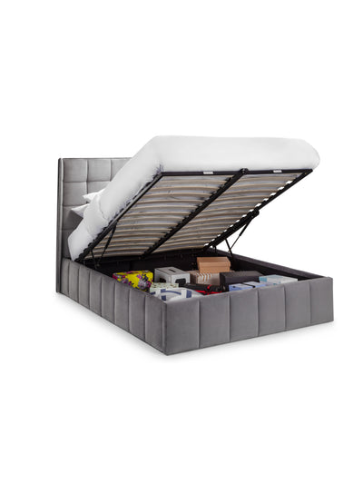 Gatsby Storage Ottoman Bed - Light Grey