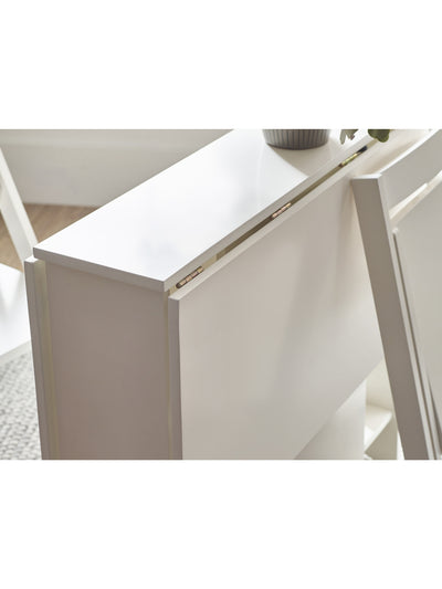 Gatan Small Gateleg Table With 2 Chairs - White