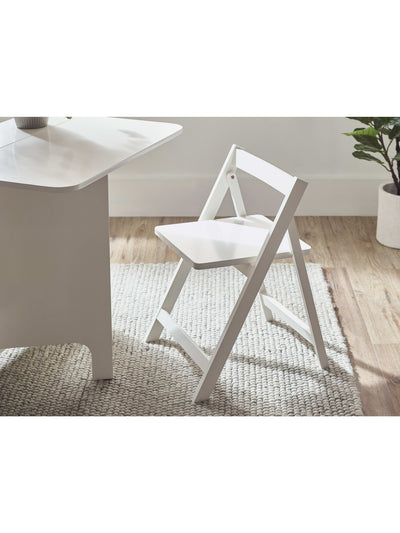 Gatan Small Gateleg Table With 2 Chairs - White