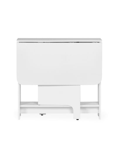Gatan Small Gateleg Table With 2 Chairs - White