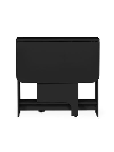 Gatan Small Gateleg Table With 2 Chairs - Black