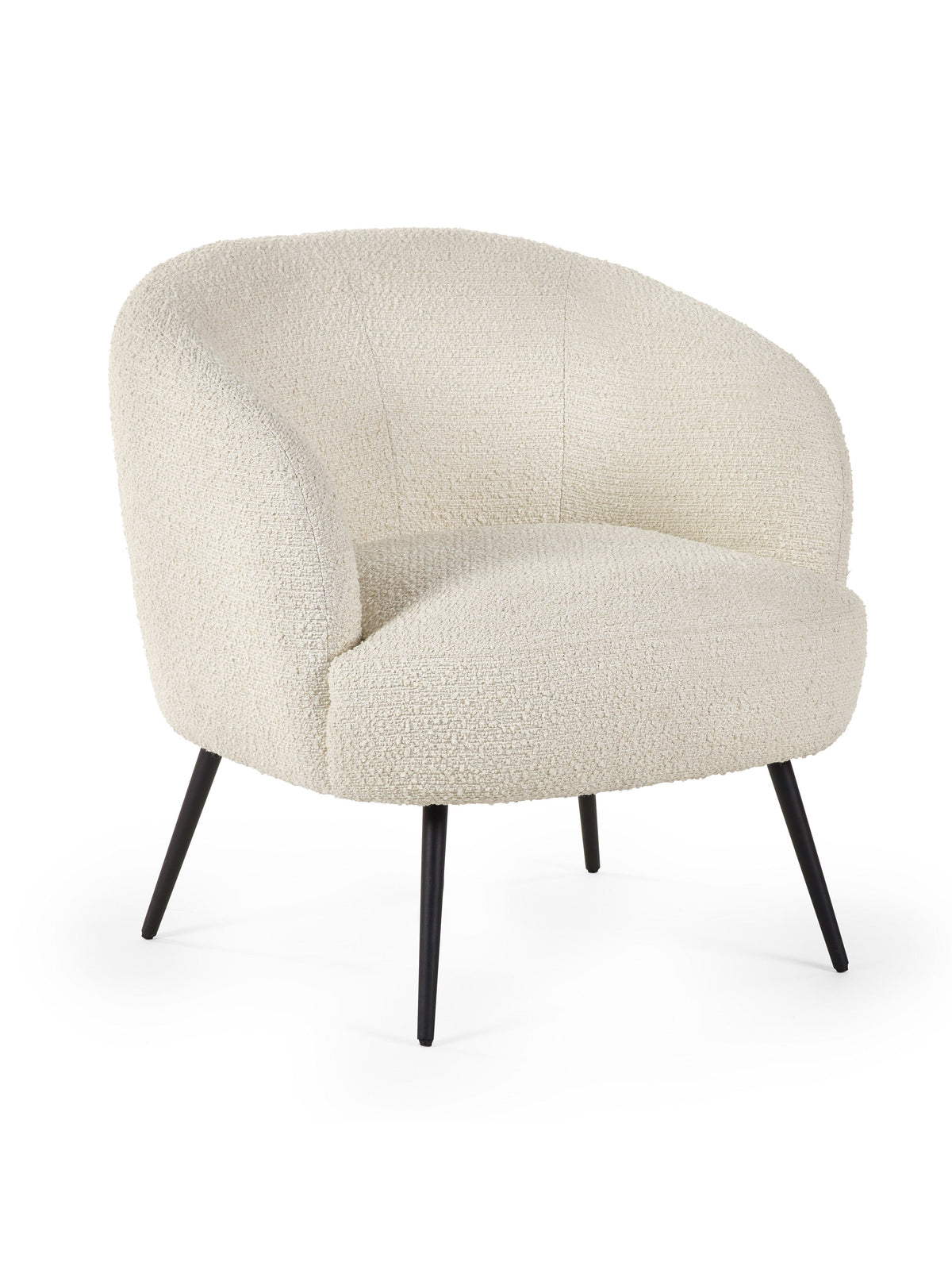 Gigi Boucle Accent Chair - Ivory