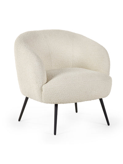 Gigi Boucle Accent Chair - Ivory