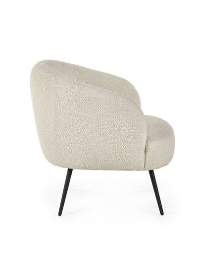 Gigi Boucle Accent Chair - Ivory