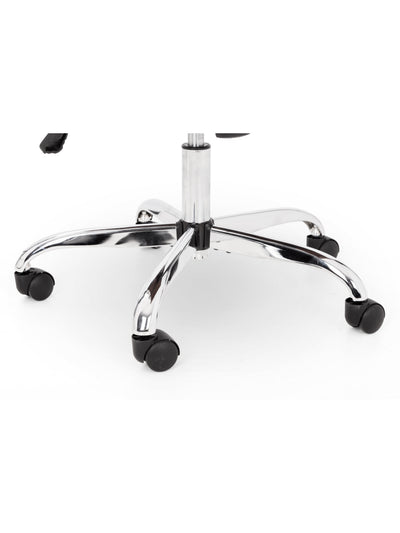 Gio Ivory & Chrome Office Chair