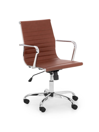 Gio Brown & Chrome Office Chair