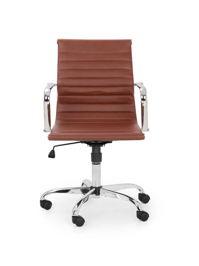 Gio Brown & Chrome Office Chair