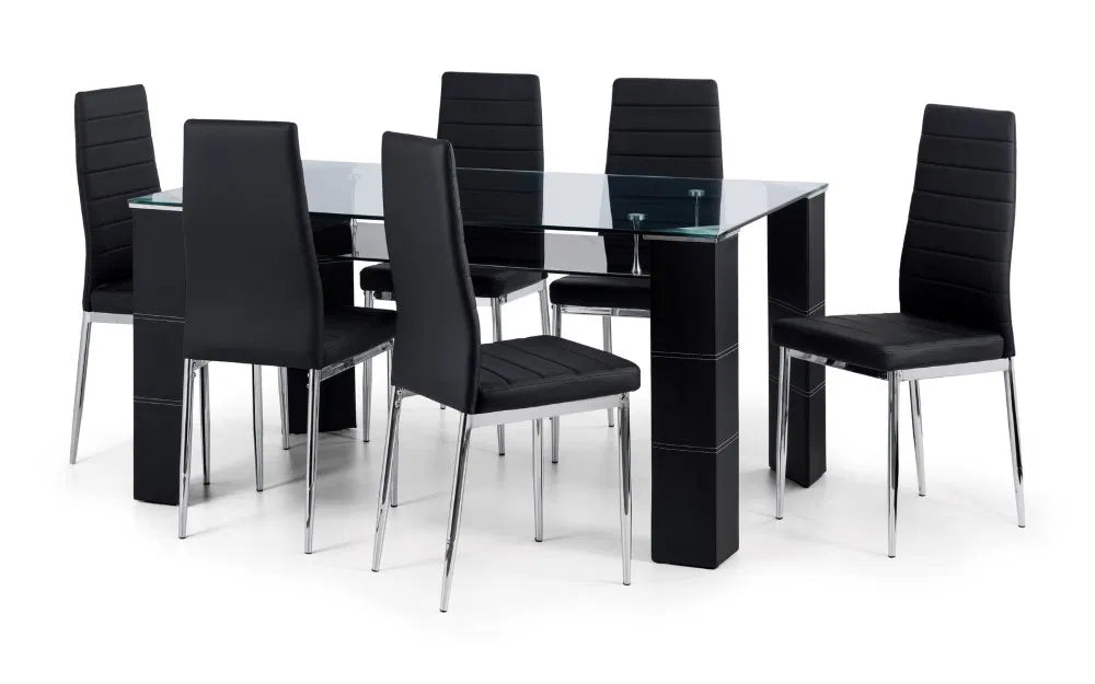 Greenwich Glass Dining Table – Julian Bowen, view 2