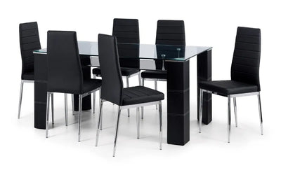 Greenwich Glass Dining Table – Julian Bowen, view 2