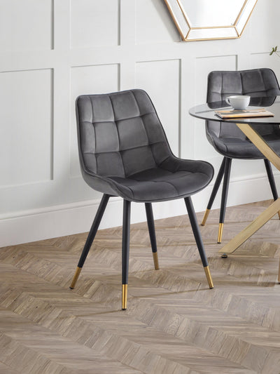 Hadid Dining Chairs - Grey (Set Of 2)