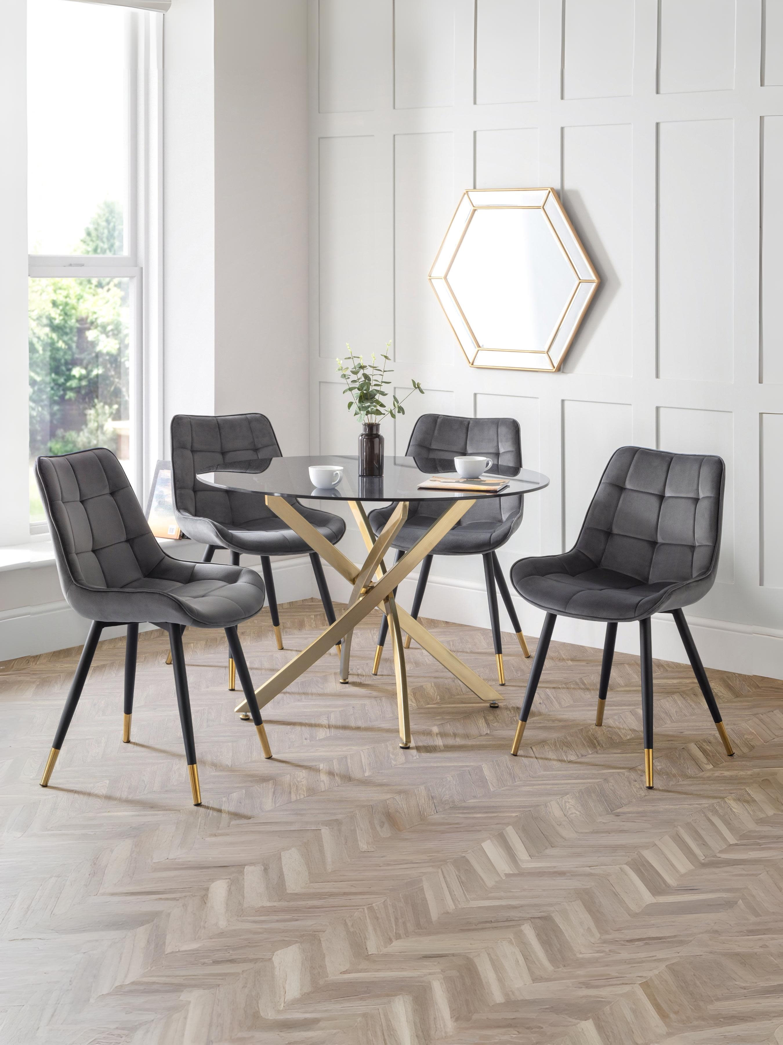 Hadid Dining Chairs - Grey (Set Of 2)